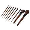 9-Piece Makeup Brush Set for Foundation Blending Eyeshadow, Professional Makeup Brush Kit with Soft Natural Wool & Vegan Synthetic Bristles