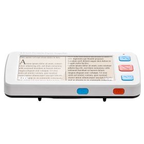 Portable Digital Magnifier, 5-inch HD Electronic Video Magnifier for Low Version, 4X - 32X Zoom Electronic Reading Aid with 17 Color Mode, AV Output