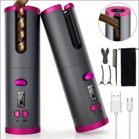 Cordless Automatic Curling Iron USB Charging 6 Temperature All Hair Types