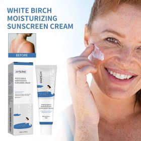 SPF50+ PA++++ Hydrating Sunscreen Cream with Birch Extract & Hyaluronic Acid Non-Greasy Lightweight Sun Protection Lotion for Face Body Outdoor Daily