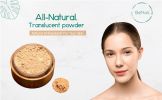 Premium BeNat Translucent Loose Setting Powder Kit with Eco-Friendly Bamboo Case, Ultra-Fine Matte Finish Finishing Powder