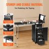 Professional Makeup Train Case Aluminum Cosmetic Case, Workbench With Supporting Legs, Rolling Makeup Case Extra Large Trolley Makeup Travel Organizer