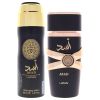 Asad by Lattafa for Unisex - 2 Pc Gift Set 3.4oz EDP Spray, 6.7oz Deodorant Spray