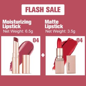 PHOFAY Moisturizing Lipstick And Matte Lipstick (Option: 04Set)