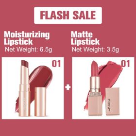 PHOFAY Moisturizing Lipstick And Matte Lipstick (Option: 01Set)