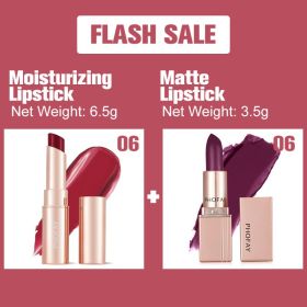 PHOFAY Moisturizing Lipstick And Matte Lipstick (Option: 06Set)