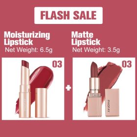 PHOFAY Moisturizing Lipstick And Matte Lipstick (Option: 03Set)