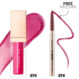 PHOFAY Lipliner And Ultra-Glossy Lip Gloss (Option: 07 07Set)
