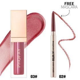 PHOFAY Lipliner And Ultra-Glossy Lip Gloss (Option: 03 02Set)
