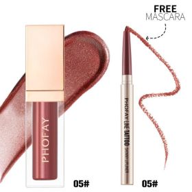 PHOFAY Lipliner And Ultra-Glossy Lip Gloss (Option: 05 05Set)