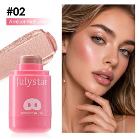 Moisturizing Water, Light Sense, Color Expansion, Natural Lip And Cheek Dual-use Powder Blusher Cream (Option: 02)