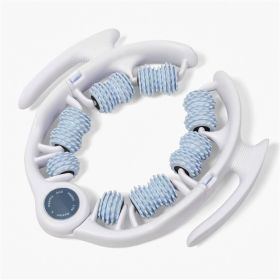 Anti-Cellulite Massage Roller Lymphatic Drainage Deep Tissue Fascia Blaster Muscle Roller For Legs Buttocks Body Sculpting Skin Smoothing Massage (Option: White and blue)