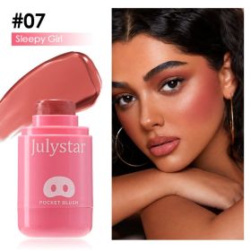 Moisturizing Water, Light Sense, Color Expansion, Natural Lip And Cheek Dual-use Powder Blusher Cream (Option: 07)