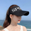 UPF50+ Wide Brim Sun Visor Hat - Rollable Foldable UV Protection Sun Hat, Adjustable Empty Top Sun Cap for Women, Outdoor Travel Beach Hiking Headwear