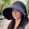 UPF50+ Wide Brim Sun Visor Hat - Rollable Foldable UV Protection Sun Hat, Adjustable Empty Top Sun Cap for Women, Outdoor Travel Beach Hiking Headwear