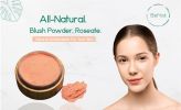 BeNat Natural Blush Loose Powder Set with Reusable Bamboo Jar, Eco-Friendly Kraft Refill Bag and Kabuki Brush - Vegan Makeup for All Skin Types