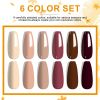 LIMEGIRL 6pcs Gel Polish Set 6 Vibrant Colors UV Gel NailPolish Red Blue Green Hema TMPTA TPO 3-free AllSeasons NailGel for Christmas Gift Women Girls