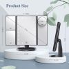 Makeup Mirror, Vanity Mirror with Lights, 2X/3X/10X Magnification, Touch Control, Trifold, Dual Power Supply, Gifts Mothers Day for Mom