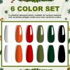 LIMEGIRL 6pcs Gel Polish Set 6 Vibrant Colors UV Gel NailPolish Red Blue Green Hema TMPTA TPO 3-free AllSeasons NailGel for Christmas Gift Women Girls
