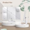 Makeup Mirror, Vanity Mirror with Lights, 2X/3X/10X Magnification, Touch Control, Trifold, Dual Power Supply, Gifts Mothers Day for Mom