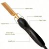 Electric Hair Straightening Brush 2 in 1 Styling Comb for Straightening and Curling Wet Dry and Synthetic Hair