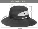 Women's Outdoor UV-Protection-Foldable Sun-Hats Mesh Wide-Brim Beach Fishing Hat with Ponytail-Hole