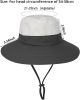 Women's Outdoor UV-Protection-Foldable Sun-Hats Mesh Wide-Brim Beach Fishing Hat with Ponytail-Hole