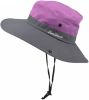 Women's Outdoor UV-Protection-Foldable Sun-Hats Mesh Wide-Brim Beach Fishing Hat with Ponytail-Hole