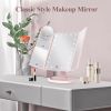 Makeup Mirror, Vanity Mirror with Lights, 2X/3X/10X Magnification, Touch Control, Trifold, Dual Power Supply, Gifts Mothers Day for Mom